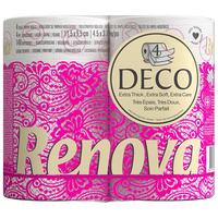 Renova水滴印花香味卷纸有芯4层卫生纸巾家用实惠装厕所卫生纸 4卷