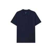 Gap 盖璞 男装2024夏季新款纯色针织短袖polo衫休闲百搭上衣 464191 海军蓝 S