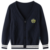 马骑顿秋冬款儿童针织衫毛衣 藏青2 180