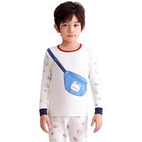 红家儿童保暖内衣男童女童棉毛衫秋冬棉花糖秋衣秋裤套装 120cm