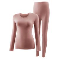 都市丽人摇粒绒秋冬季防寒保暖内衣男女加绒加厚一体套装圆领秋衣秋裤 浅灰【男士套装】 2XL 【适合135-150斤】