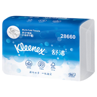 舒洁（Kleenex）抽纸擦手纸2层200抽*1包 商务酒店餐厅卫生间用纸 折叠擦手纸 200张/包