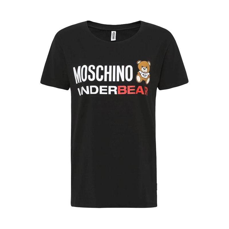  MOSCHINO/莫斯奇诺 字母小熊印花 女士T恤