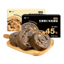 沈小善 全麦面包果仁车轮坚果大列巴粗粮抹茶欧包饼零食吐司早代餐