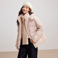 YALU 雅鹿 短款羽绒服女2025年冬季小个子洋气可拆卸帽保暖外套