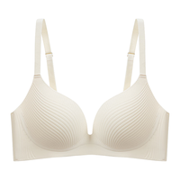 都市丽人文胸女士内衣女无痕无钢圈聚拢收副乳薄款提拉防下垂香槟色75BC 75BC(105-120斤)