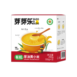 芽芽乐 有机厚油黄小米新米儿童杂粮独立小包装送婴儿宝宝专用辅食谱250g
