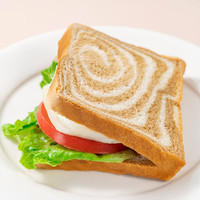 福事多厚切面包吐司休闲零食老面包儿童手撕早餐办公室点心 210g椰乳拿铁厚切吐司(皮纸版)