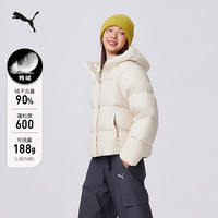 600蓬90绒鸭绒羽绒服女子PUMA彪马冬保暖外套 684079 雪白色-87 S