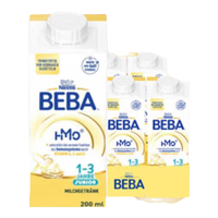 雀巢德国BEBA至尊水奶贝巴配方奶粉HA水解铂金Pre段婴幼儿液态奶6hmo 铂金水奶1-3岁*6组