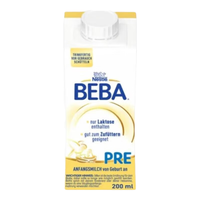 雀巢德国BEBA至尊水奶贝巴配方奶粉HA水解铂金Pre段婴幼儿液态奶6hmo pre段0-6月铂金版水奶200ml*6瓶25.12效期