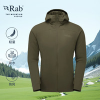 Rab睿坡Xenair Alpine户外徒步运动夹克连帽轻量金标P棉服男  QIP-41 浅锌色LZN S