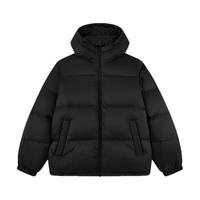 乔丹连帽羽绒服男2025冬季黑色加厚保暖防风运动服外套面包服