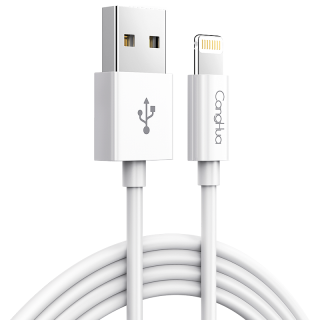 仓华 R01-2米-白 MFI认证 苹果数据线  Lightning USB-A 2.4A TPE