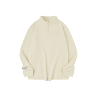 乔丹山神卫衣女全身Polartec立领抓绒衣徒步加厚套头衫冲锋衣保暖内胆 奶油白 Polartec套头-女 XS