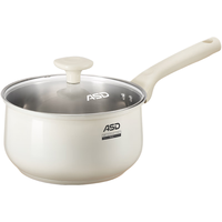 爱仕达（ASD）奶锅304不锈钢20CM泡面婴儿辅食锅煮奶锅电磁炉燃气通用NS20B11WG 【无蒸屉】20cm不锈钢304高颜值
