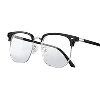 essilor/依视路 钻晶膜岩镜片 近视眼镜 依视路1.60钻晶膜岩镜片 黑银色眉框