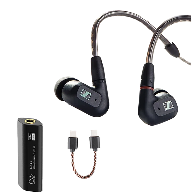 森海塞尔 级HIFI高保真超宽单动圈单元 HIFI高保真耳机+lighting转3.5mm转接线  有线充电