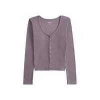 HOLLISTER24春秋款经典小海鸥修身打底衫长袖T恤女装KI339-4168 紫色 S (165/88A)