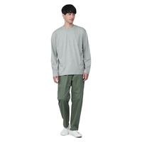 無印良品 MUJI(無印良品 ) 男式 天竺织 圆领长袖T恤 男士 打底衫 男款 AB1L3A4S 灰色 L (175/100A)