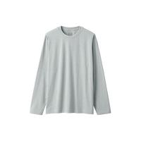 無印良品 MUJI（無印良品 ） 男式 天竺织 圆领长袖T恤 男士 打底衫 男款 AB1L3A4S 灰色 XL (180/104A)