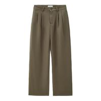 佐丹奴 裤子女压褶通勤女裤廓形直筒裤中腰休闲宽松西裤女13414179