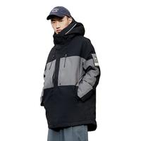 雪中飞 SNOWFLYING秋冬拼接撞色运动休闲保暖男士鹅绒羽绒服