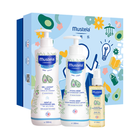 妙思乐 新生儿礼盒婴儿洗沐二合一500ml+身体乳300ml+按摩油100ml