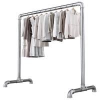 四万公里钢管晾衣架落地卧室阳台家用室内户外可移动挂晒衣服水管晾衣杆子