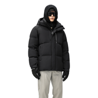 雪中飞 SNOWFLYING户外运动御寒防风简约男式连帽短款面包羽绒服2024秋冬