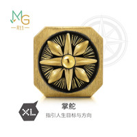 周生生转运珠黄金charmeXL酷黑守护勇气足金手链串珠男士