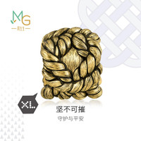 周生生转运珠黄金charmeXL酷黑守护勇气足金手链串珠男士