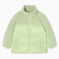 MQD 马骑顿 童装女大童冬装立领羽绒服 浅绿 130