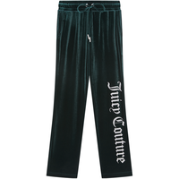 橘滋【JUICY COUTURE】绿色森林重工logo烫钻丝绒女式休闲裤