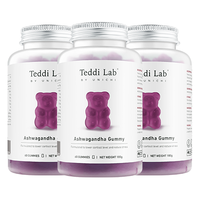 UNICHI【马思纯同款】南非醉茄小熊60粒*3瓶周期装降皮质醇0糖teddilab 3瓶周期装【南非醉茄】减压