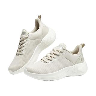 斯凯奇Skechers跑步鞋女高回弹大底网面耐磨运动鞋117551 自然色/NAT 36.5