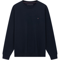 Tommy Hilfiger25秋冬男装双面布经典小绣标休闲通勤纯色圆领卫衣 藏青色DW5 M （：135-150斤）