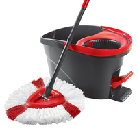 微力达（Vileda）德国三角旋转拖把家用一拖净免手洗懒人拖布自动地拖墩布 脚踩三角旋转拖2个头