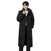 BOBBY BIZZ2024秋冬高端95%白鹅绒羽绒服男女大码长款过膝加厚保暖中戏 黑色(男女同款) M 125斤左右(342g)