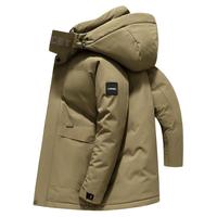雪中飞 SNOWFLYING冬男士连帽羽绒服大口袋防风保暖商务日系简约