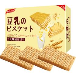 不多言 日本进口豆乳威化饼干3盒