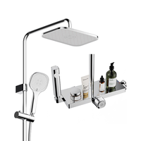 九牧（JOMOO）一键启停锁温锁流巨幕自洁顶喷记忆精灵花洒36671-783/1B-1