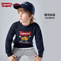 【加绒】李维斯儿童卫衣男童上衣2025冬季中大童塔可长袖冬装