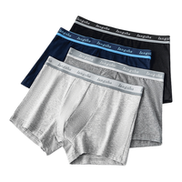 浪莎男士内裤男棉质舒适平角裤男生中腰短裤透气宽松4条装 180/XXL 纯棉经典抑菌4条 180/2XL(140-160斤)