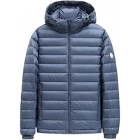 YAYA 鸭鸭羽绒服 男士连帽羽绒服 DSG07A0020 灰蓝色 XL