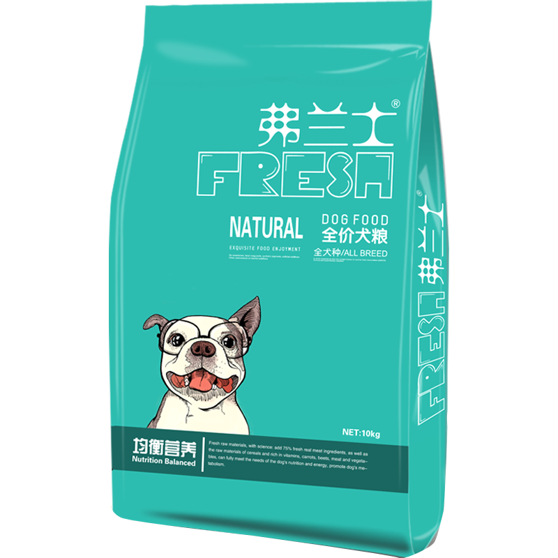 弗兰士 狗粮 10kg20斤 泰迪金毛全犬种成犬幼犬全犬期中小型犬牛肉犬粮