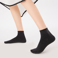 上森派系白色袜子夏季薄款女中筒袜配洞洞鞋袜可爱彩色袜棉丝袜桑蚕丝短袜 【短筒】深灰 均码 桑蚕丝 | 尺码【36-39】