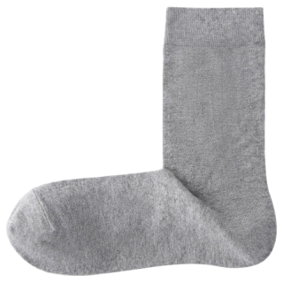 無印良品 MUJI（無印良品 ） 直角袜 5双装 均码 灰色 均码25-27cm