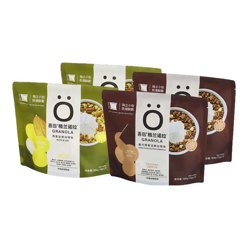 /吾岛牛奶 Oarmilk牛奶 即食代餐 燕麦片  独立小袋装 28天小袋装 420g