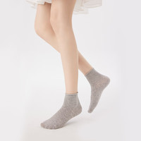 上森派系白色袜子夏季薄款女中筒袜配洞洞鞋袜可爱彩色袜棉丝袜桑蚕丝短袜 【短筒】浅灰 均码 桑蚕丝 | 尺码【36-39】